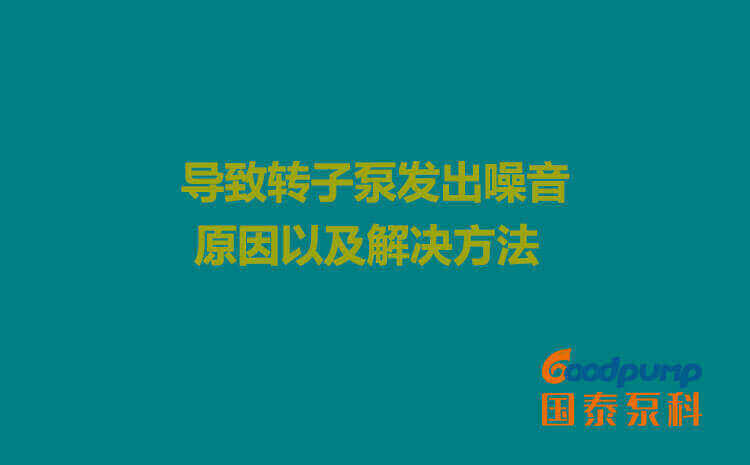 導致轉子泵發出噪音的原因以及解決方法